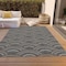 Homeroots 5' X 8' Black Ivory And Gold Geometric Washable Indoor Outdoor Area Rug 615183 - alternate 6