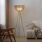 Vidalite Sovev Tripod Floor Lamp with Rattan and Opal Glass Shade, Brushed Brass Stand, 62.8 in. Height CE1009207 - alternate 5