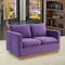 Leisuremod Nervo Upholstered Velvet Loveseat with Gold Frame, Purple NS55PU - alternate 4