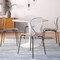 Leisuremod Modern Oyster Transparent Side Dining Side Chair with Black Base in Clear OCB-17CL - alternate 6