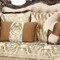 Homeroots 70in Beige and Brown And Brown Damask Loveseat and Toss Pillows 348226 - alternate 4