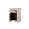 Homeroots 30" White Solid Wood Distressed One Drawer Nightstand 521197 - alternate 10
