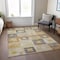 Homeroots 5' X 8' Linen Blue And Copper Geometric Washable Indoor Outdoor Area Rug 605044 - alternate 9