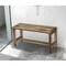 Homeroots 34" Natural Teak Rectangular Shower Bench With Shelf 376746 - alternate 5