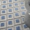 Homeroots 4' Blue And Gray Round Geometric Indoor Outdoor Area Rug 546850 - alternate 8