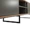 Homeroots 94in Gray Solid and Manufactured Wood Enclosed and Open Storage TV Stand 370437 - alternate 4