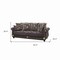 Homeroots 95" Gray Chenille Convertible Futon Sleeper Sofa And Toss Pillows With Storage 607083 - alternate 4