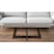 Homeroots 55" Gray And Brown Concrete And Solid Wood Coffee Table 520642 - alternate 1