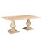 Homeroots 75" Beige Solid Wood Double Pedestal Base Dining Table 554333 - alternate 6