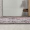 Jonathan Y Bausch Bohemian Distressed Chenille Non-Slip Washable Dark Pink/Black/White 5ft x 8ft Area Rug WSH201B-5 - alternate 6