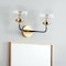 Jonathan Y Caleb 18" 2-Light Contemporary Transitional Iron/Glass LED Vanity Light, Brass Gold/Black JYL9010A - alternate 9
