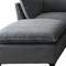 Homeroots 66" Dark Gray Fabric Modular Sleeper Sofa With Ottoman 568275 - alternate 8