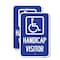 Signmission Handicap Visitor With Graphic, 12'' X 18'' 2 Signs, Heavy Gauge Aluminum, 2PK A-1218-2PACK-23920 - alternate 1