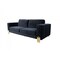 Homeroots 95" Black Velvet Sofa With Gold Legs 488838 - alternate 5