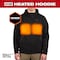 Milwaukee Tool Men's Heated Hoodie, Up to 8 hours Time, Zipper Closure, Black, Size S M200B-21S - alternate 1