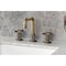 Kingston Brass Widespread Bathroom Faucet with Push Pop-Up Drain, Antique Brass KS1413KNX - alternate 5