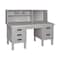 Pucel Filing Cabinet Desk, 60 in W x 28 in D x 33 in H, Light Blue SD-2860-NPH - alternate 1