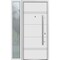 Vdomdoors Steel Door Deux 1705 White Enamel Sidelight Exterior Black Window Stainless Inserts Single Modern P DEUX1705EXD-BEM-W36+14 x H80-Left-hand Inswing - alternate 3