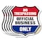 Signmission No Trespassing Shield Sign Official Busi, 6 inch X 6 inch, Vinyl Decal, 5PK SHI-D-5PACK-6-415 - alternate 1