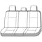 Covercraft Seat Style DT - 40/20/40 Split Bench With Adjustable Headrests, Duck Weave Fabric, Gravel, Single SSC3480CAGY - alternate 2