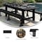 Flash Furniture HERCULES 9' x 40 in. Black Wash Commercial Farmhouse Folding Table, Antique Rustic Solid Pine XA-F-108X40-BW-GG - alternate 9