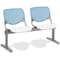 Kfi Kool Beam Seat Beam Seating, Blue Back, 47 in W 22 in L 31 in H, Polypropylene Seat 2300BEAM2-BP35-SP08 - alternate 1