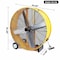 Edendirect Heavy Duty Metal Industrial Drum Fan 42 inches, 2 Speed, 18636 CFM, 1 third HP, 360 degrees Tilt ZR-HIFANXDRUM42 - alternate 4