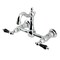 Kingston Brass Two-Handle Wall Mount Bridge Kitchen Faucet, Polished Chrome KS2441PKL - alternate 1