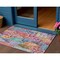 Homeroots 3' X 5' Red Gold And Teal Blue Village Houses Washable Indoor Outdoor Area Rug 577877 - alternate 1
