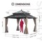 Sunjoy 12X12 Kingston PC Top Rectangular Gazebo A10204384000 - alternate 6