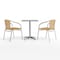Flash Furniture Square Table Set, Aluminum, Plastic, Rattan, Stainless Steel, Grey TLH-ALUM-24SQ-020BGECHR2-GG - alternate 12