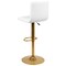 Flash Furniture White Vinyl Adjustable Barstool with Gold Base, PK2 2-CH-92023-1-WH-G-GG - alternate 9