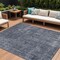 Homeroots 9' X 12' Blue And Gray Medallion Washable Indoor Outdoor Area Rug 616428 - alternate 1