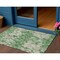 Homeroots 3' X 5' Green And Gray Striped Washable Indoor Outdoor Area Rug 596668 - alternate 1