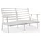 Leisuremod Walbrooke 3-Piece Outdoor Patio Set, White Aluminum Frame & Removable Cushions, Charcoal WW-57-31CH - alternate 8