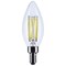 Satco 8 Watt C11 LED Clear Finish Candelabra Base 5000K 90 CRI 800 Lumens 120 Volt S11345 - alternate 1