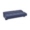 Homeroots 75" Blue Faux Leather Sleeper Sofa And Toss Pillows With Brown Legs 607185 - alternate 6