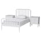 Baxton Studio Lucera Mid-Century White Twin Size 3-Piece Bobbin Bedroom Set 257-14013-14121-14121-ZORO - alternate 1