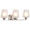 Nuvo Lune, 3 Light Vanity, Brushed Nickel Finish, Etched White Glass 60/8223 - alternate 5