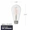 Bulbrite LED 7 Watt Dimmable ST18 Light Bulb, Clear, E26, 4000K (Cool White Light) 800lm, 10PK 862940 - alternate 7