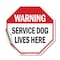 Signmission Warning Service Dog Lives Here, 10 Inch X 10 Inch, Vinyl Decal OC-D-10-192 - alternate 1