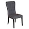 Homeroots Set of Two Gray and Brown Fabric And Wood Dining Side Chairs 554614 - alternate 6