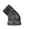 B & K 1 in. MIP X 1 in. D FIP Black Malleable Iron 2.5 in. L 45 degree Street Elbow 501533 - alternate 1
