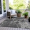 Homeroots 8' X 10' Black And Ivory Geometric Washable Indoor Outdoor Area Rug 594524 - alternate 8