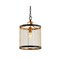 Jonathan Y Elena 10" Lantern Metal LED Pendant, Black/Brass Gold JYL9530A - alternate 1