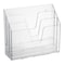 Acrimet Horizontal Triple File Folder Holder Organizer (Clear Crystal Color) 860.1 - alternate 1