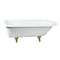 Kingston Brass 66" Cast Iron Oval Rectangular Roll Top Clawfoot Tub, No Faucet Drillings, White/Brushed Brass NHVCTND673123T7 - alternate 1