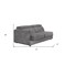 Homeroots 72" Dark Gray Fabric Modular Sofa With Black Legs 491000 - alternate 5