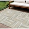 Homeroots 9' X 12' Ivory Beige And Gray Geometric Washable Indoor Outdoor Area Rug 598272 - alternate 1