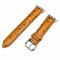 Elegani Ostrich-Embossed Leather Band Compatible with Apple Watch 41mm, Yellow, Rose Gold Buckle LAT3-YLW-RGD-41 - alternate 1